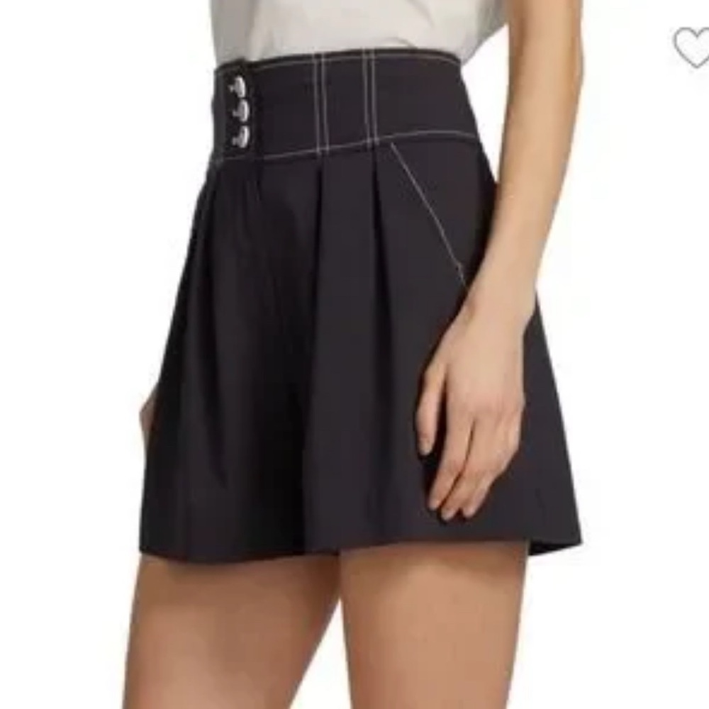 Veronica Beard Women's Black High-Waisted Shorts nwt size 14